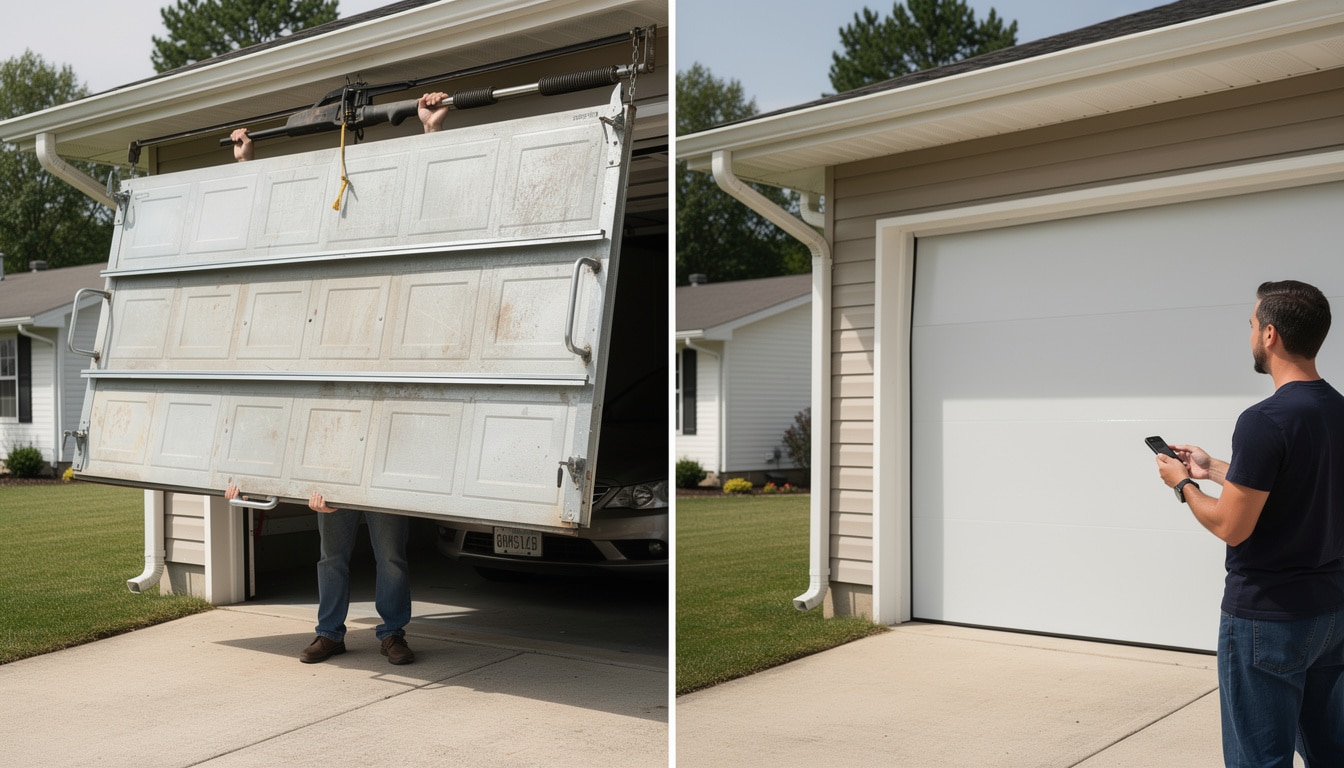 découvrez comment choisir entre une porte de garage manuelle ou automatique en fonction de vos besoins, de votre budget et de votre confort au quotidien.